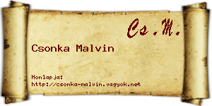Csonka Malvin névjegykártya